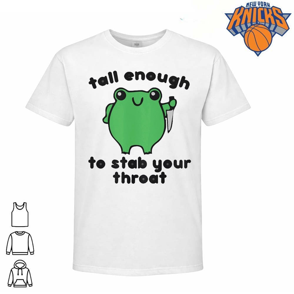 Funny Green Frog Holding Knife Meme Shirt