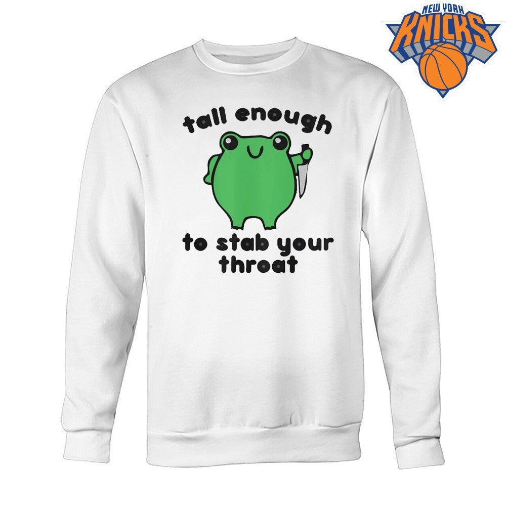 Funny Green Frog Holding Knife Meme Shirt