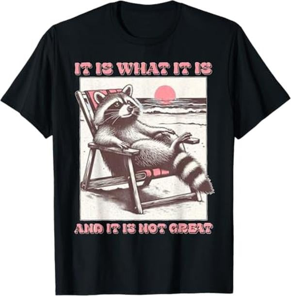 Funny Raccoon Shirt Is What Is Is Not Great Funny Raccoon Relax Available Size S 5XL Vintage Raccoon T-Shirts