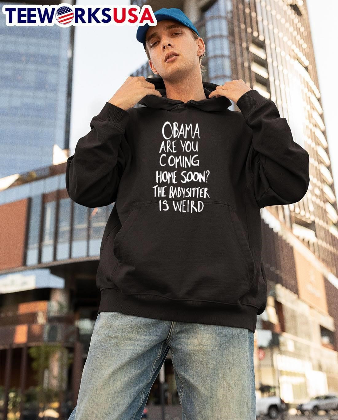 Funny Saying Are You Coming Home Soon the Babysitter Is Weird T-Shirt