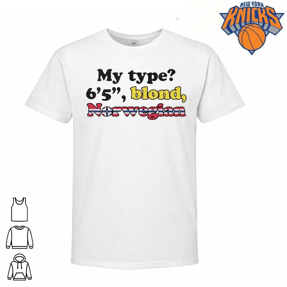 Funny Tall Blond Norwegian Man Meme Text Quote Typography Shirt