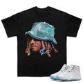 Future Big Face Match 11s Bred Velvet Sneakers Outfits Hip Hop Streetwear Cotton Fitted Y2K T-Shirts