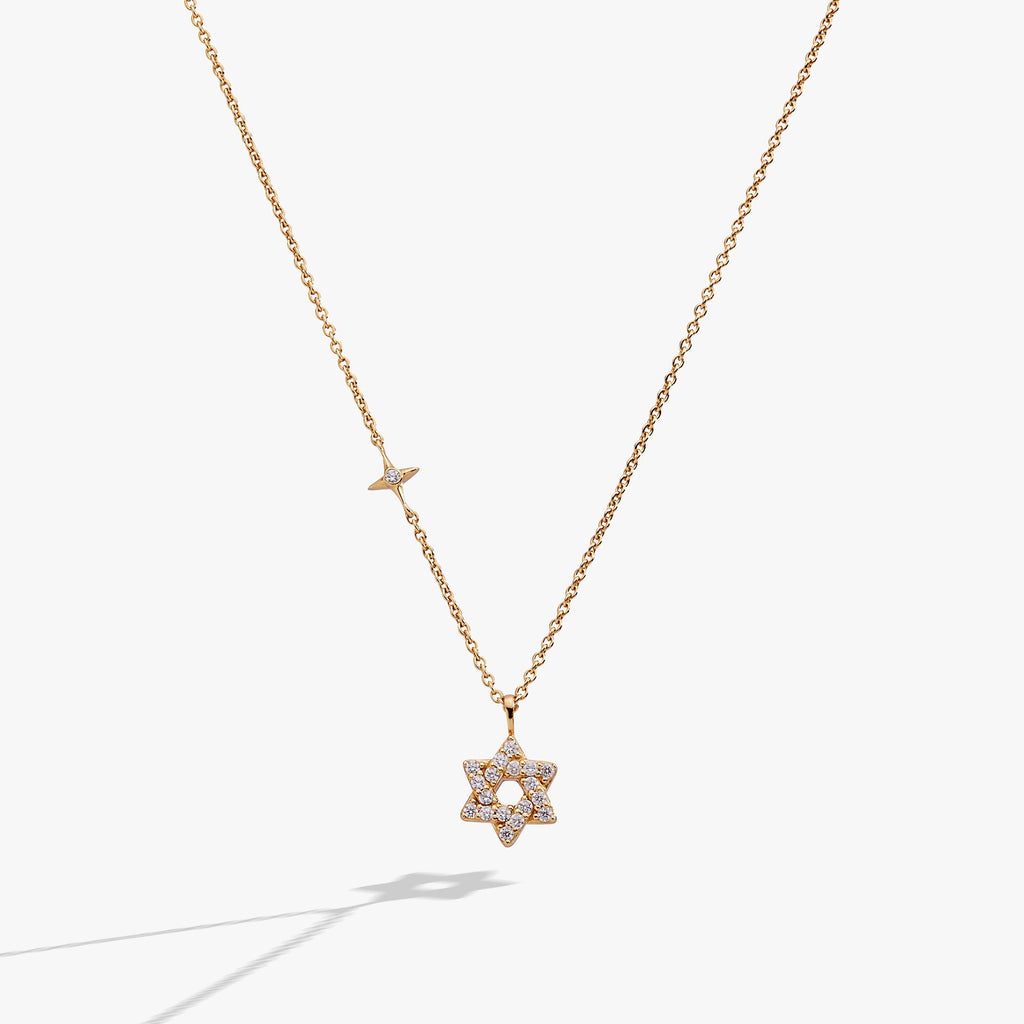 Star David Delicate Pave Crystal Pendant Necklace T-Shirts