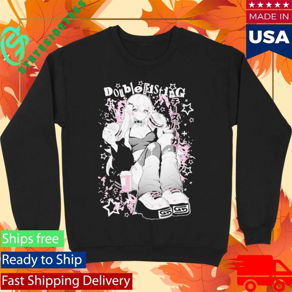 Gamer Supps Double Fisting Waifu Shirt Unisex , , , Long Sleeve Tee