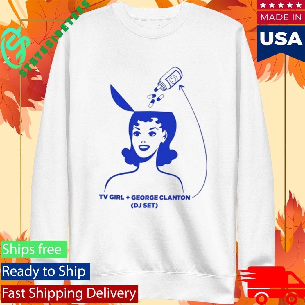 George Clanton x TV Girl DJ Set Graphic Shirt Unisex , , , Long Sleeve Tee