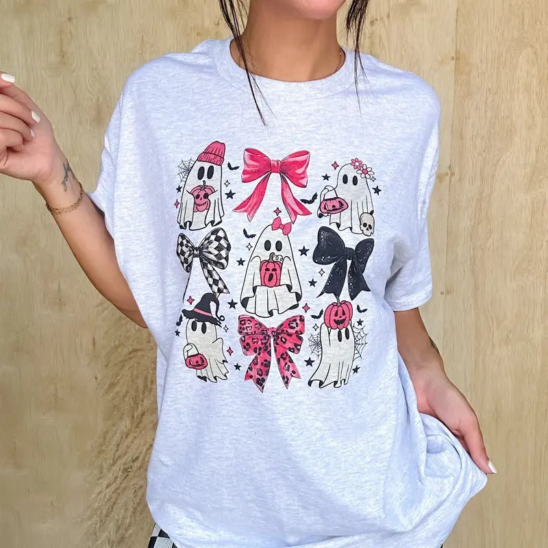 Ghost Bows Top T-Shirts