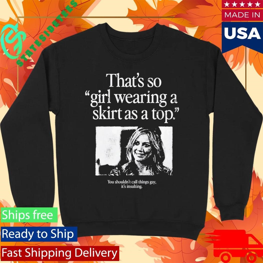 Girl Wearing A Skirt As A Top Shirt Unisex , , , Long Sleeve Tee