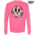 Glitter Gingerbread Happy Face Long Sleeve Comfort Colors 'NLB' T-Shirts