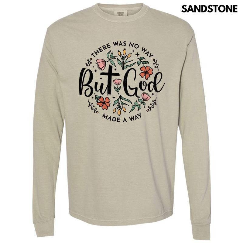 God Made Way Long Sleeve Comfort Colors 'NLB' T-Shirts
