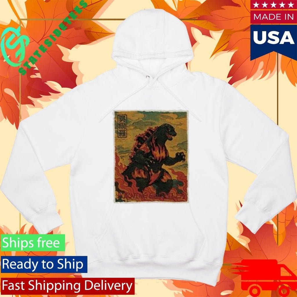 Godzilla Vs Destoroyah 30Th Anniversary Scene Illustration Shirt Unisex , , , Long Sleeve Tee