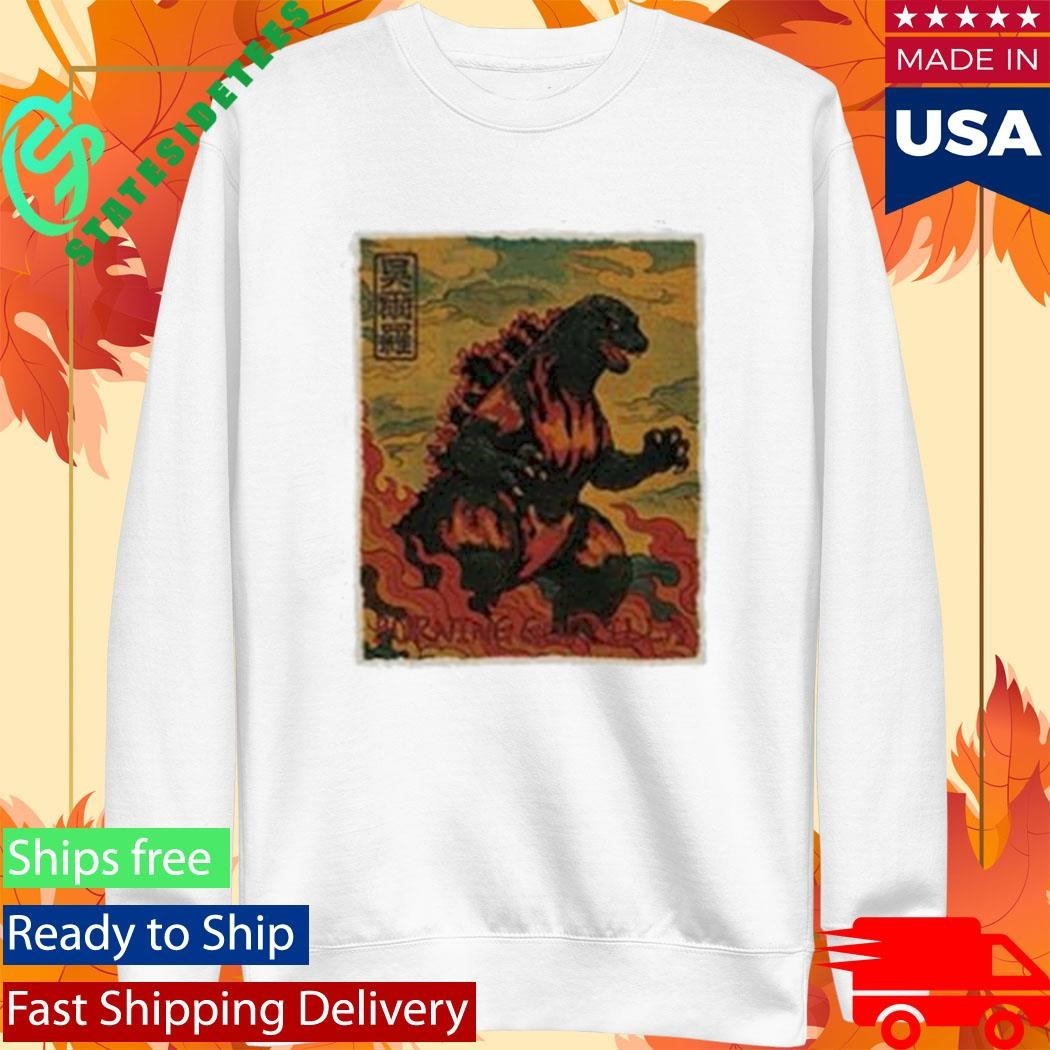 Godzilla Vs Destoroyah 30Th Anniversary Scene Illustration Shirt Unisex , , , Long Sleeve Tee