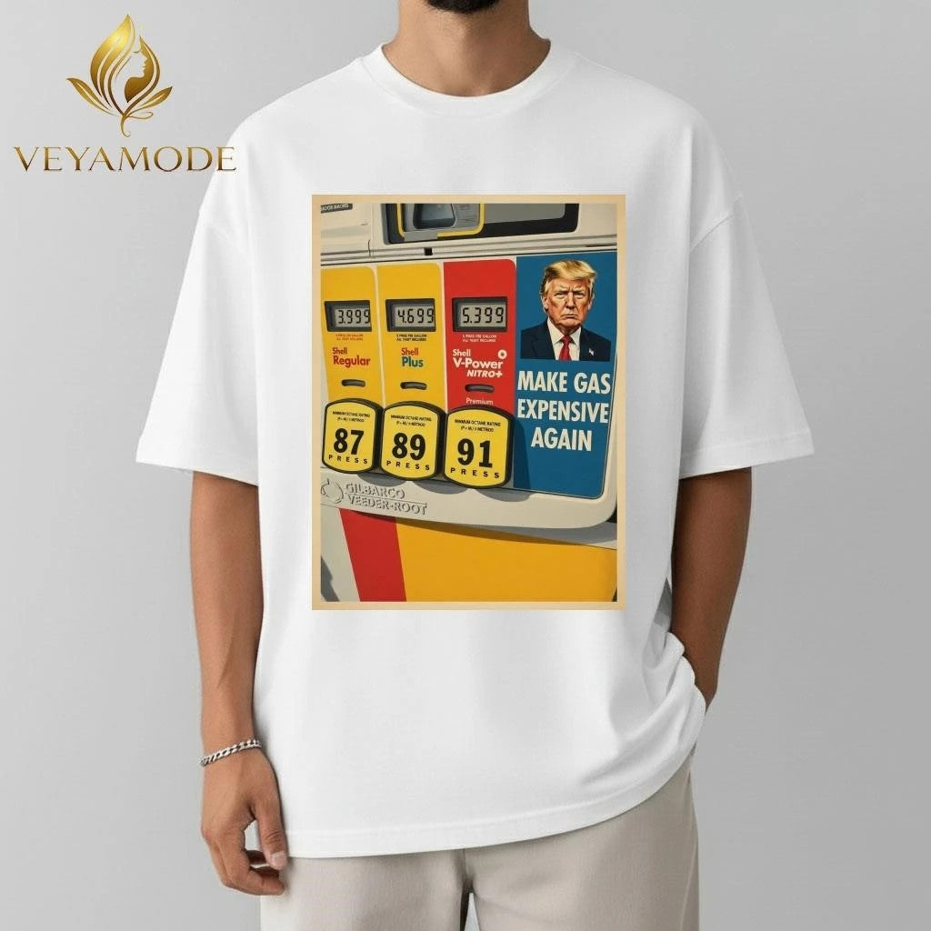 Going around sticking these on gas pumps Trump tee Unisex , , , Long Sleeve Tee