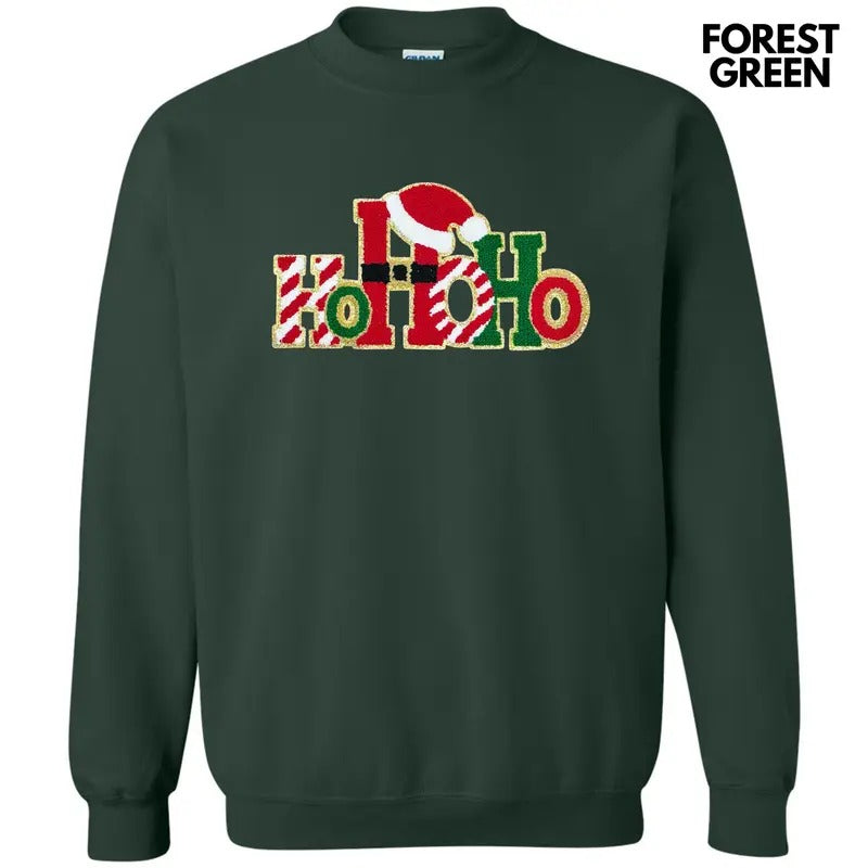 Gold Glitter HOHOHO Chenille Patch T-Shirts