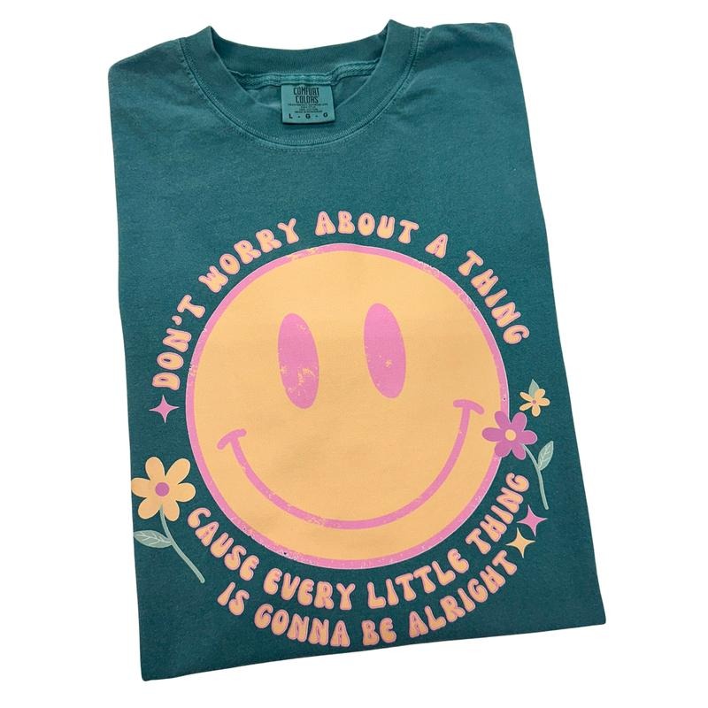 Gonna Be Alright Happy Face Comfort Colors 'NLB' T-Shirts