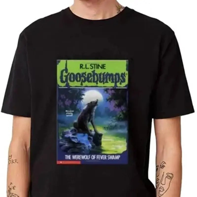 Goosebumps Shirt Nightmare Halloween Werewolf Fever Swamp Shirt RLStine Shirt Halloween Movies One Day Land Shirt T-Shirts