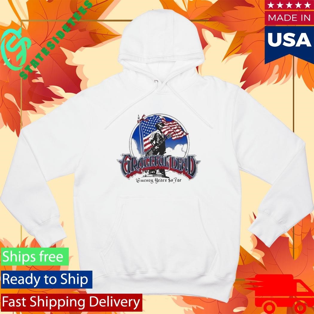 Grateful Dead Twenty Years So Far American Flag Vintage Band Shirt Unisex , , , Long Sleeve Tee
