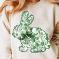 Green Floral Bunny DTF Transfers THIS IS NOT SHIRT T-Shirts