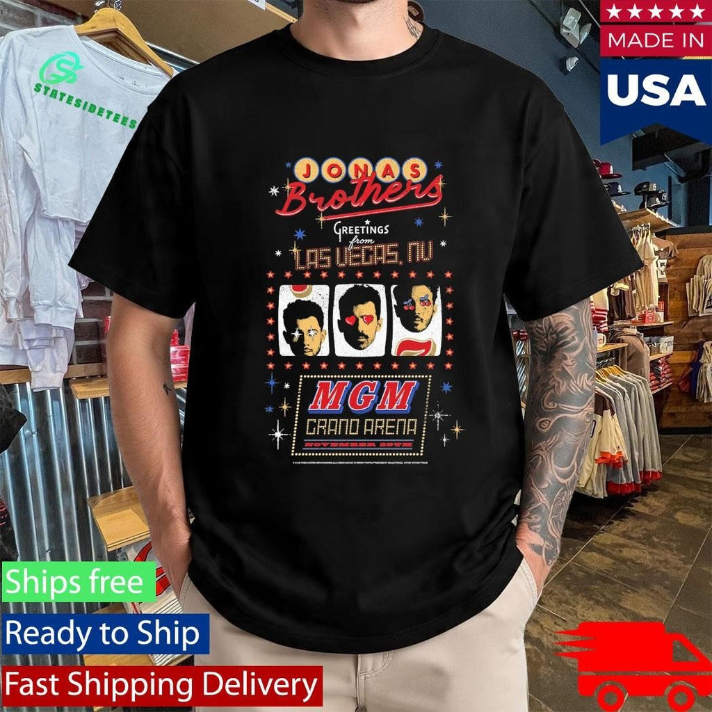 Greetings From Your Hometown Las Vegas, NV Tee Jonas Brothers Shirt Unisex , , , Long Sleeve Tee