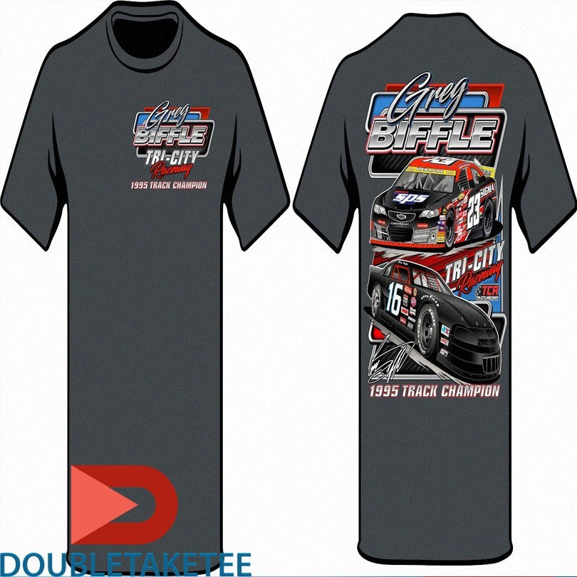 Greg Biffle Arca Past And Present Raceway 1995 Track Champion TCR Signature Unisex , , , Long Sleeve Tee