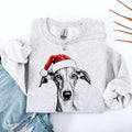 Grey Hound Santa Dog Dog Lover Pet Crew Neck T-Shirts