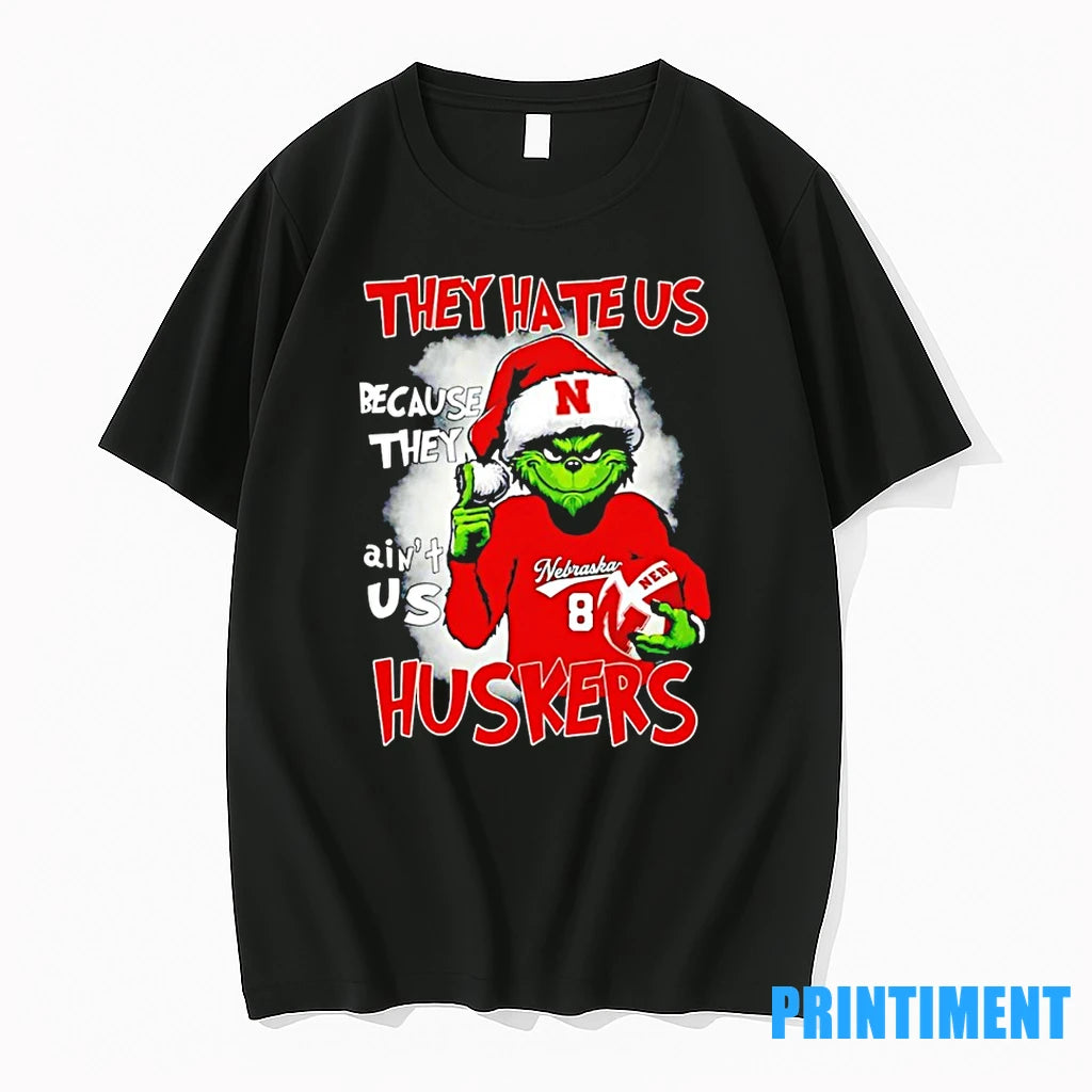 Grinch They Hate Us Because They Aint Us Nebraska Cornhuskers Tshirts Sweater