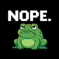 Grumpy Pixel Frog Angry Retro Toa