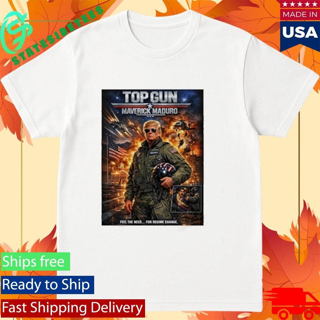 Gun Maverick Maduro Donald Trump Fighter Jet Shirt Unisex , , , Long Sleeve Tee