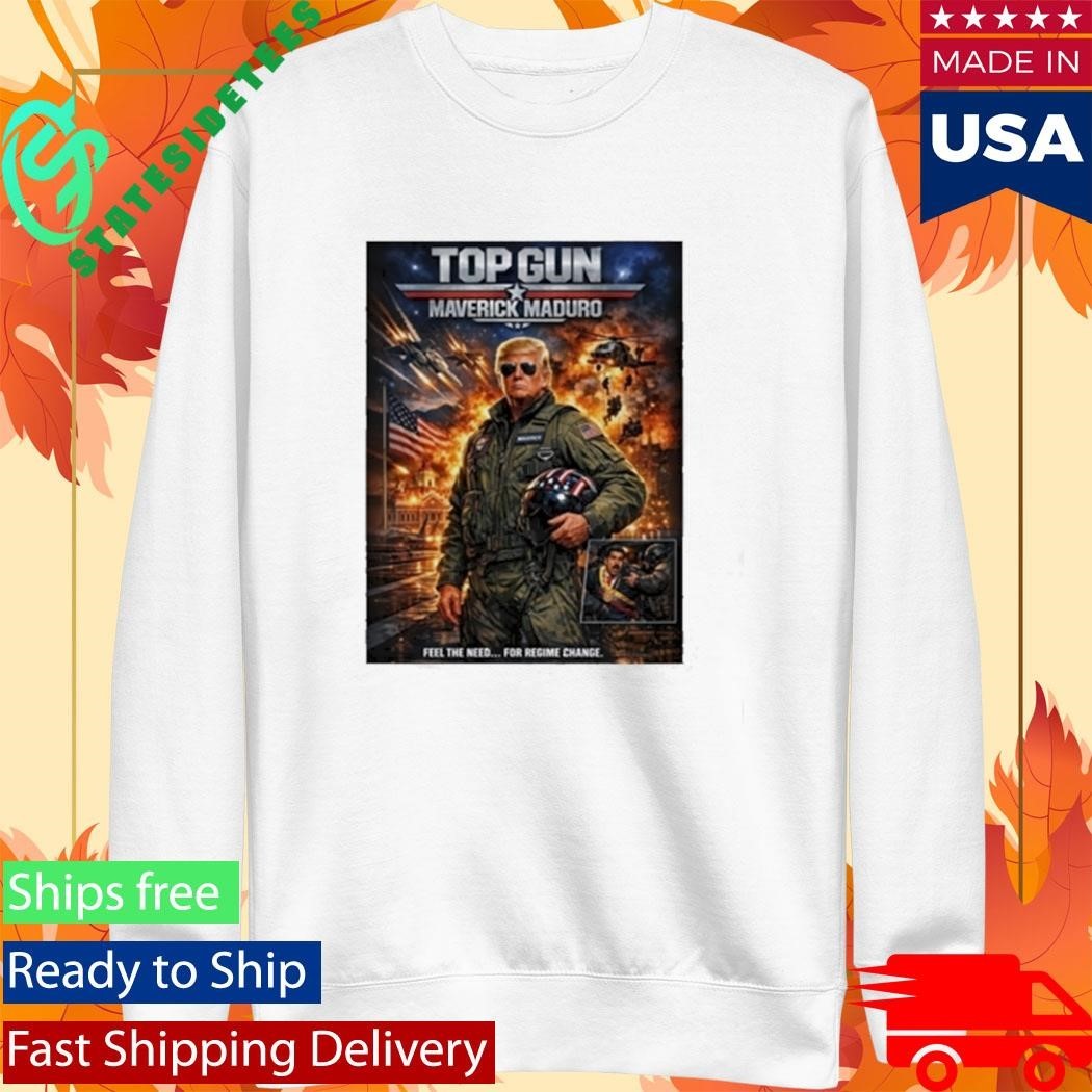 Gun Maverick Maduro Donald Trump Fighter Jet Shirt Unisex , , , Long Sleeve Tee