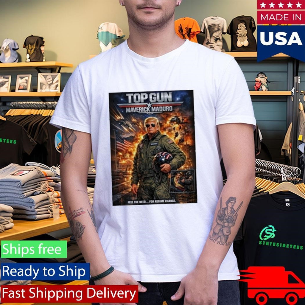 Gun Maverick Maduro Donald Trump Fighter Jet Shirt Unisex , , , Long Sleeve Tee