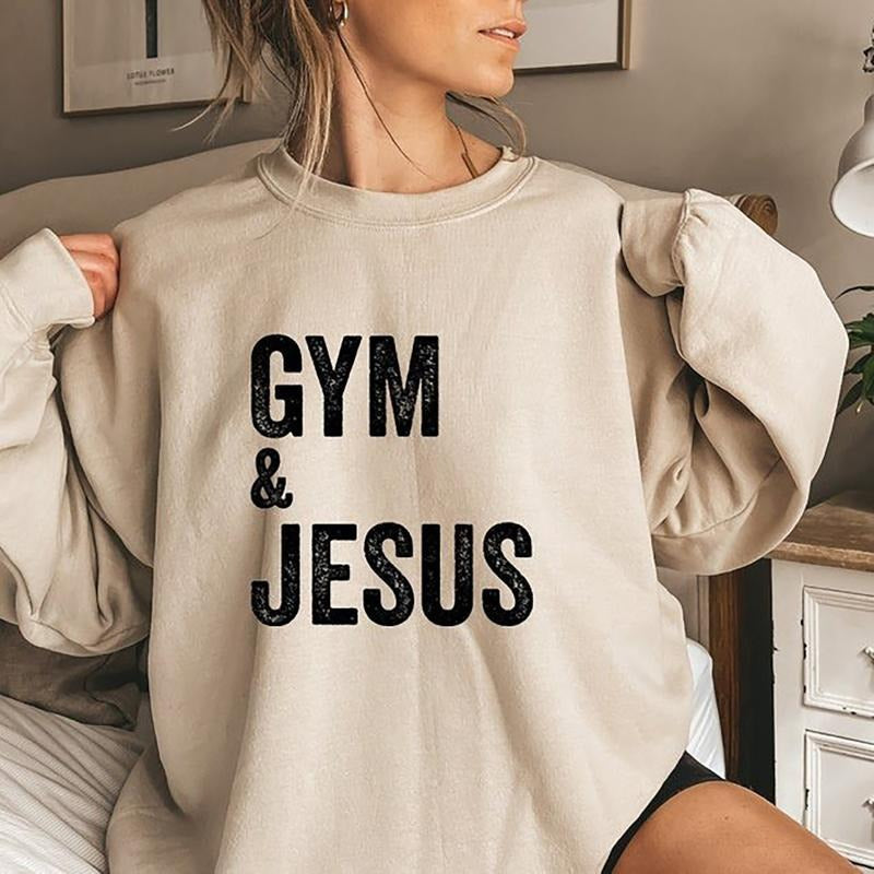 Gym Jesus Gym Lover Faith Based Shirt Religious T-Shirts