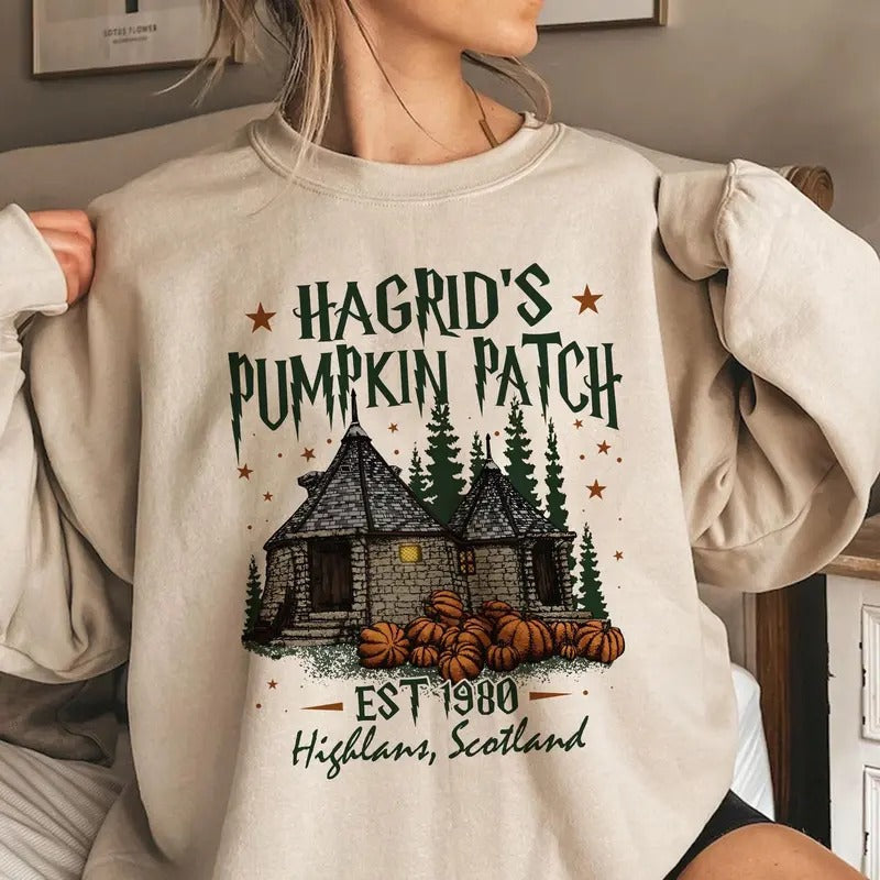 Hagrid'S Pumpkin Farm Fall Pumpkin Shirt Pumpkin Season Potterhead Fan Pumpkin Patch Shirt Pumpkin Halloween T-Shirts