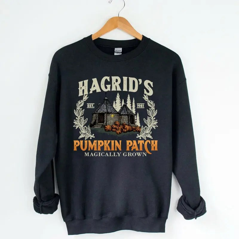 Hagridd'S Pumpkin Farm Fall Pumpkin Shirt Pumpkin Season Potterhead Fan Hagridd'S Pumpkin Patch Shirt Pumpkin Halloween Womenswear T-Shirts