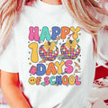 Happy 100 Days School Shirt 100 Day Shirt 100th Day School Celebration Student Shirt Back School Shirt Teacher T-Shirts