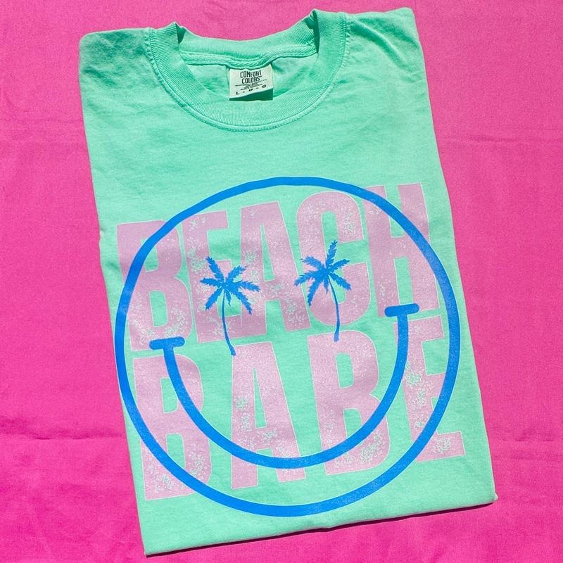 Happy Beach Babe Comfort Colors 'NLB' T-Shirts