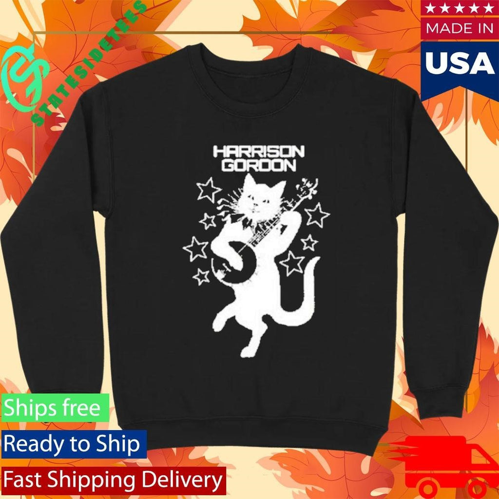 Harrison Gordon Banjo Cat Shirt Unisex , , , Long Sleeve Tee