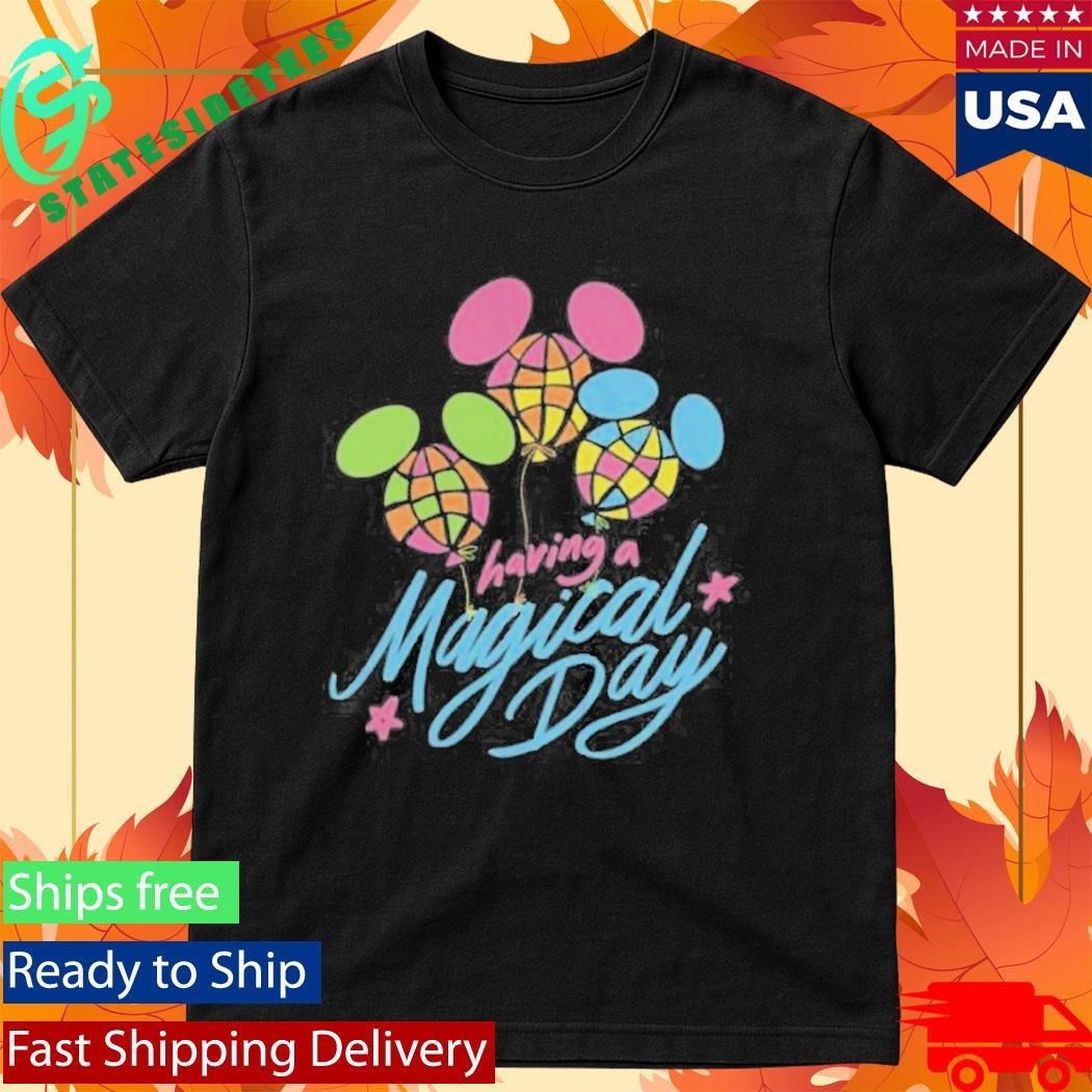 Having A Magical Day Neon Checkered Balloon Shirt Unisex , , , Long Sleeve Tee