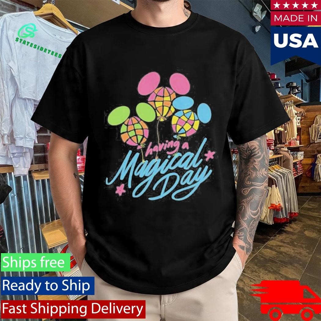 Having A Magical Day Neon Checkered Balloon Shirt Unisex , , , Long Sleeve Tee