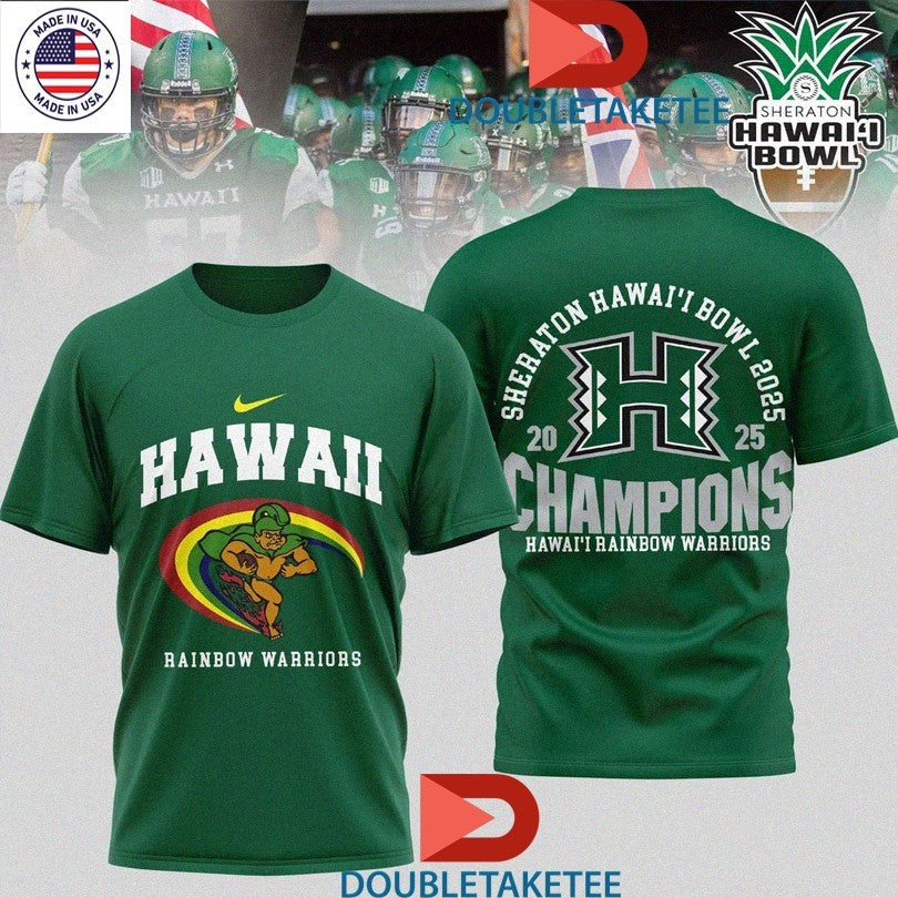 Hawaii Rainbow Warriors NCAA 2025 Hawaii Bowl Champions Unisex , , , Long Sleeve Tee