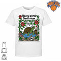 Heavy World Small Steps Turtle Skull Rose Traditional Tattoo Graphic Shirt