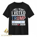 Hell yeah I voted Trump and never do it again 2028 tee Unisex , , , Long Sleeve Tee