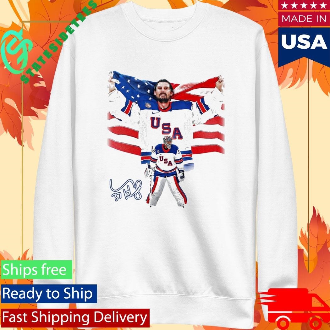 Hellebuyck Olympic Gold Signature Shirt Unisex , , , Long Sleeve Tee