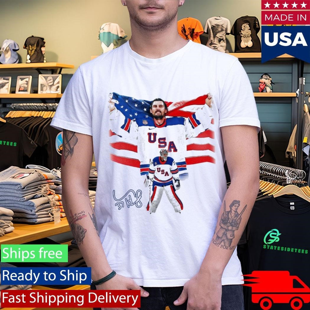 Hellebuyck Olympic Gold Signature Shirt Unisex , , , Long Sleeve Tee