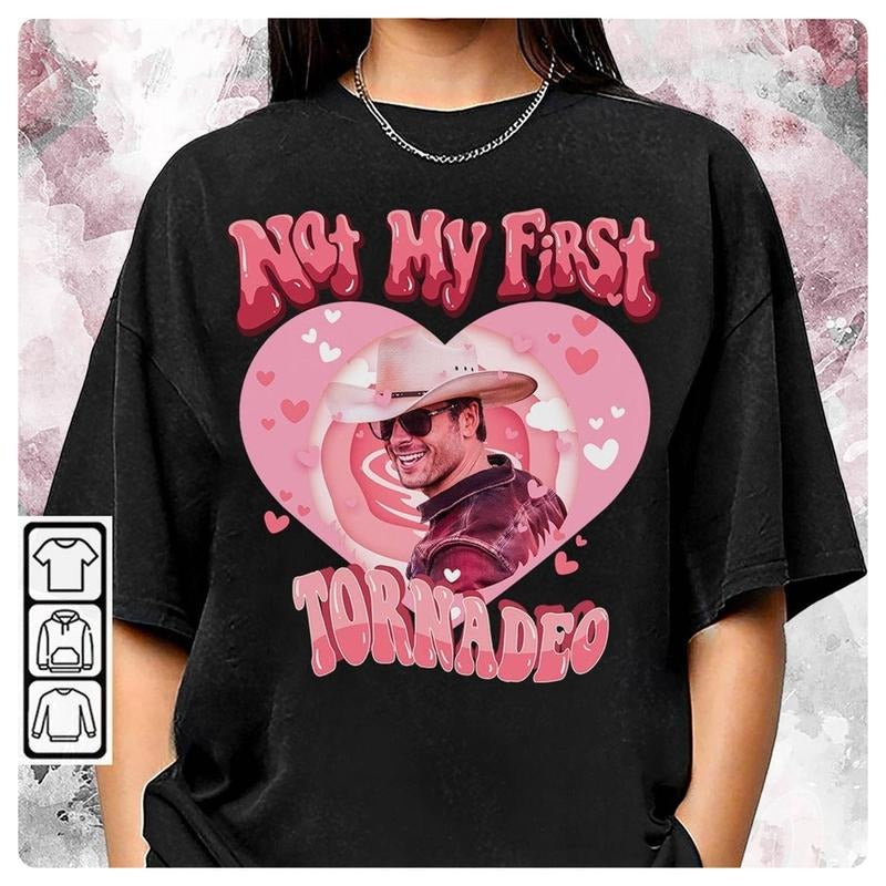 Homage Glen Powell Not My First Tornadeo Shirt If You Feel Chase Shirt Glen Powell Twister Movie Shirt T-Shirts