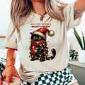 Hope Your Is Meowy Bright Lights Merry Cat Shirts Funny T-Shirts