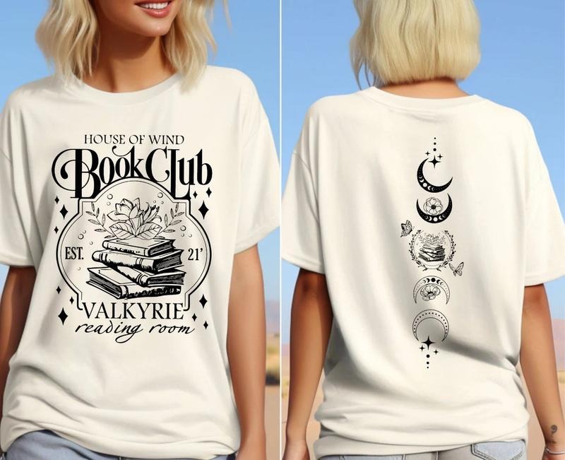 House Wind Book Club Shirt Valkyrie Reading Room Night Court Sarah J Maas Acotar Book Club Shirt Book Lover Top Womenswear T-Shirts