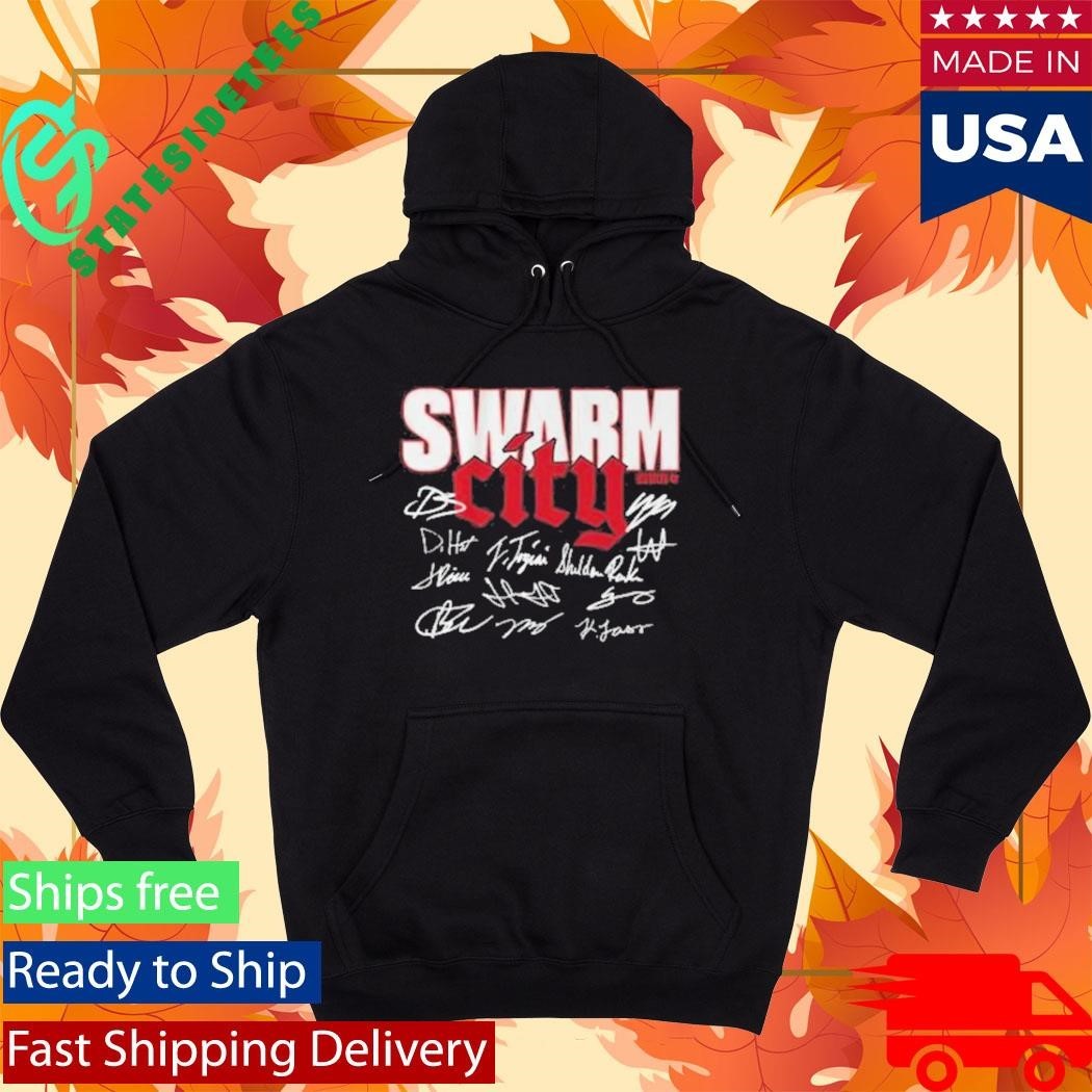 Houston Football Swarm City Signatures Shirt Unisex , , , Long Sleeve Tee