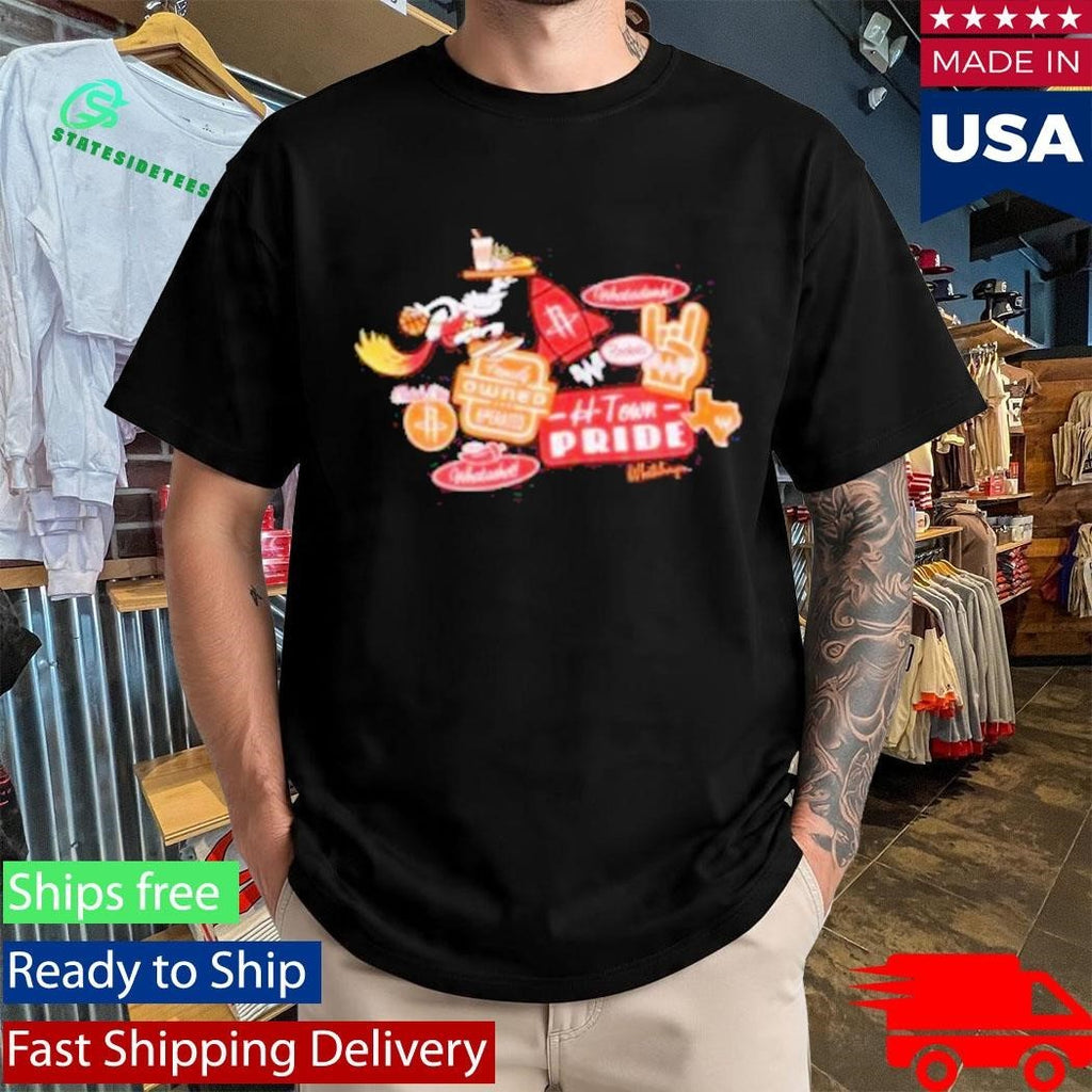 Houston Rockets X Whataburger Sticker Shirt Unisex , , , Long Sleeve Tee