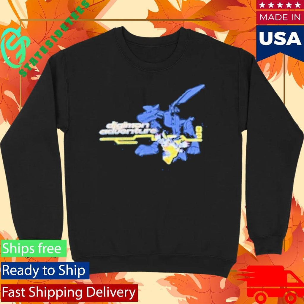 Hypland Digimon Gabumon Transformation Shirt Unisex , , , Long Sleeve Tee