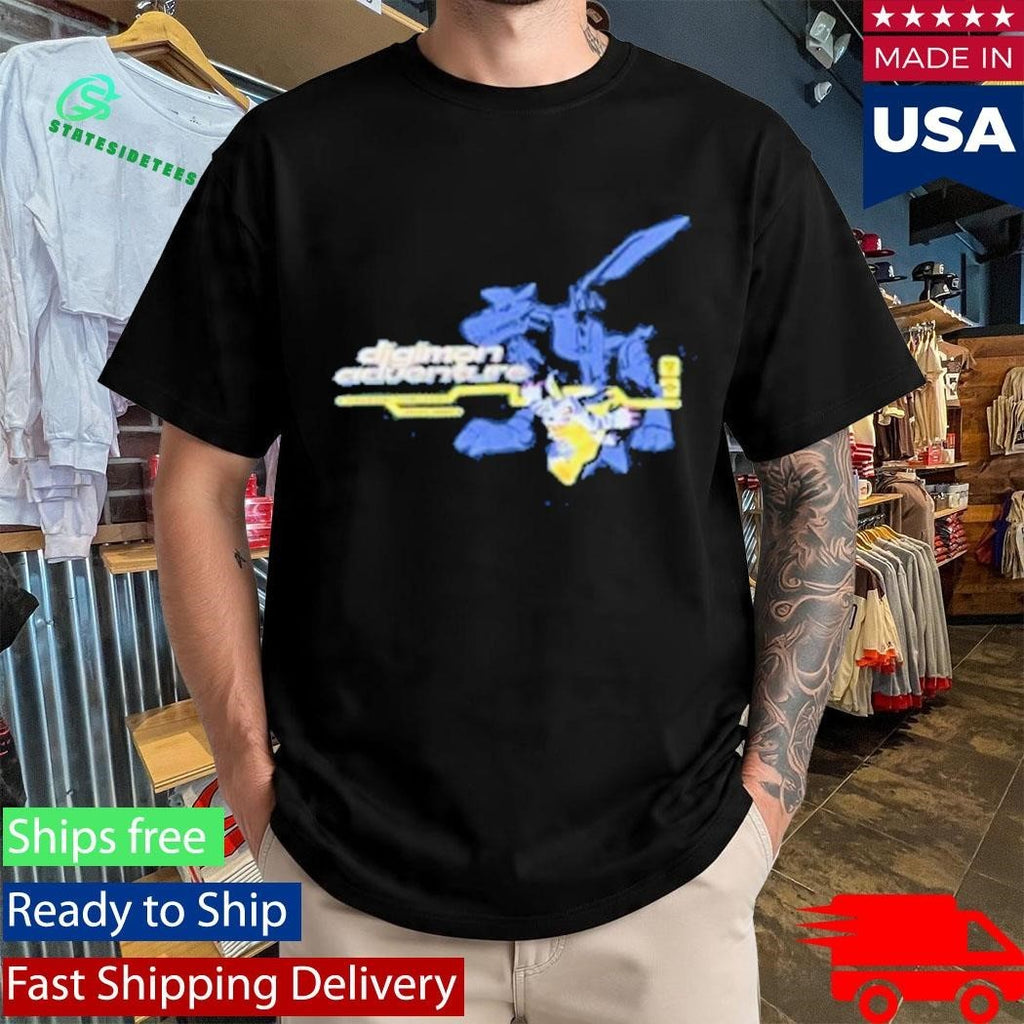 Hypland Digimon Gabumon Transformation Shirt Unisex , , , Long Sleeve Tee
