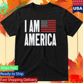 I Am America Flag Shirt Unisex , , , Long Sleeve Tee